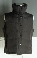 Kenneth Cole Reaction Brown Puffer Vest Down Blend Fill Pockets Zips Snap XL