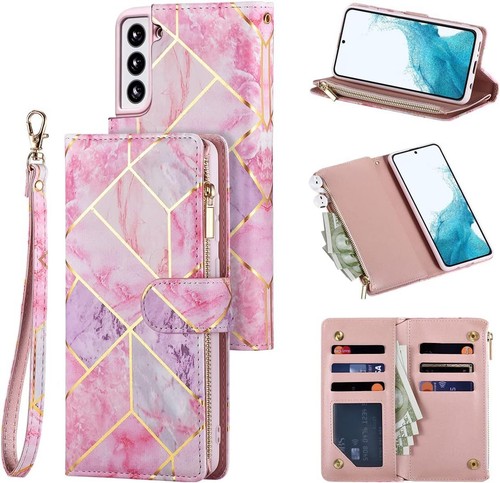 Zip Purse Card Slots Flip Leather Wallet Case Cover For Samsung A13 A54 S24 S22 - Picture 35 of 98