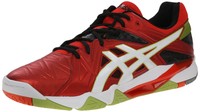 Asics Men's Gel-cyber Sensei Volleyball Shoe Chery Tomato/white/black on sale Asics Men's Gel-cyber Sensei Volleyball Shoe Chery Tomato/white/black on sale