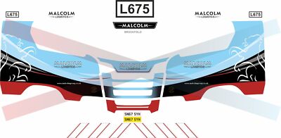 1:76 Malcolm Logistics Decals for oxford diecast Scania S