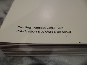 2005 Infiniti Fx45 Fx35 Owners Manual 05 Fx 45 Fx 35 Ebay