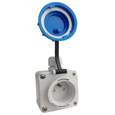 Steckdose 16A 230V hermetische Industriesteckdose wasserdicht IP68 Aufputz 4248