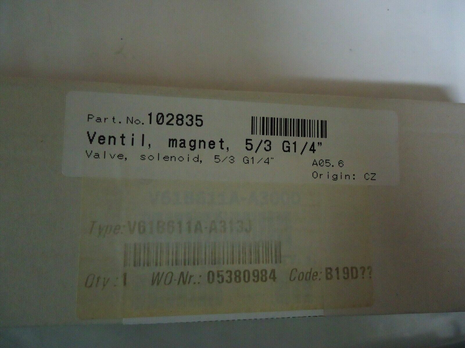 IMI Norgren V61B611A-1313J SELENOID VALVE 5/3 WAY