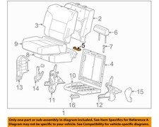 GM OEM 14-19 Sierra 1500 Rear Seat Components-Seat Back Frame Bumper 23213536