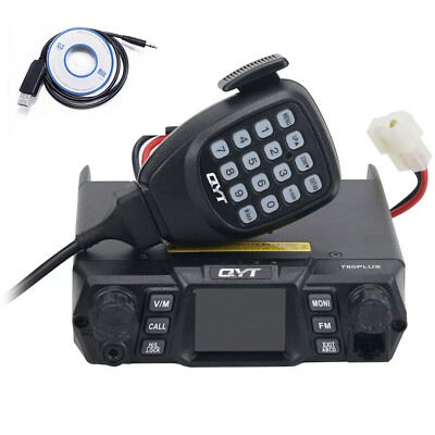 QYT KT-780 Plus 100W VHF 136-174mhz Car Mobile Radio Transceiver + Program Cable