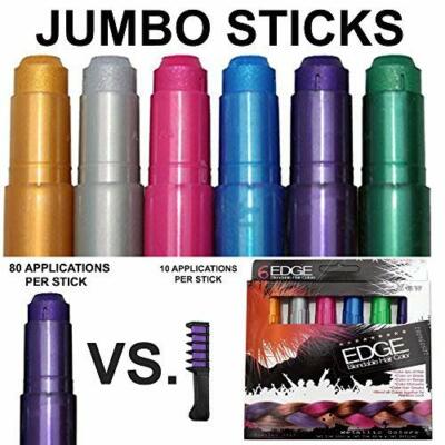 Kids Hair Chalk - JUMBO HAIR CHALK PENS - 12 Washable Hair Color Safe For Kids 