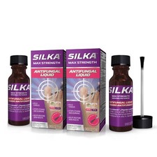 Silka Max Strength Antifungal Nail Treatment Pack Of 2 For Toenail Fungus 0.4...