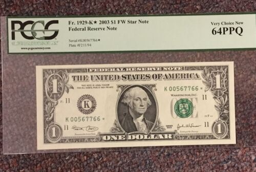 LOW NUMBER STAR NOTE ⭐️ PPQ 64 FANCY 2003 $1 00567766 - Picture 3 of 3