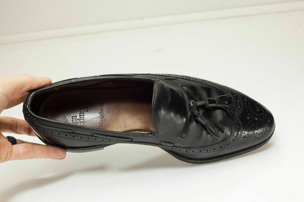 Allen Edmonds Manchester 9.5 Black Tassel Loafers Men display picture 1