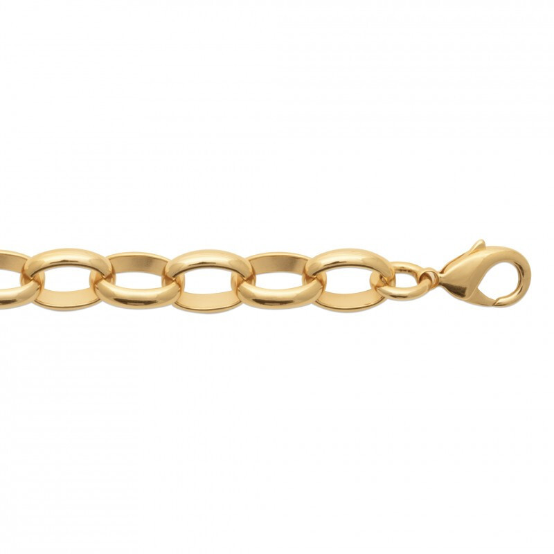Bracelet maille ovale en or plaqué pour rayonner au quotidien