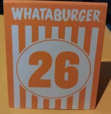 Whataburger Table Tent Number 26