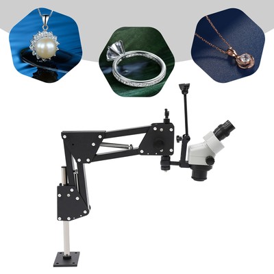 Micro Inlaid Mirror Multi Directional Microscope w/ Stand Jewelry Micro-Machine