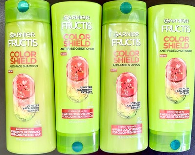 2 Sets Garnier Fructis Color Shield Anti-Fade Shampoo and Conditioner 12.5oz Ea
