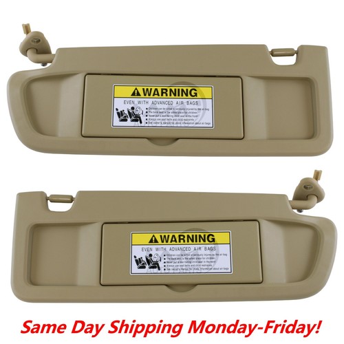 Sun Visor Pearl Ivory TAN PAIR Right & Left For 20062008 Honda Civic