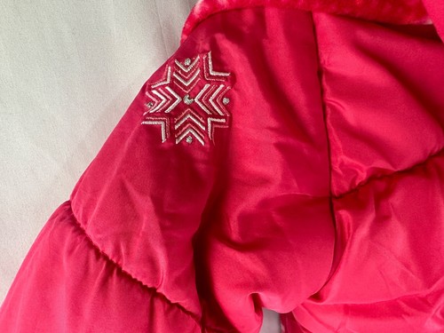 London Fog Youth Girls Hooded Winter Jacket Pink Fuchsia Puffer w Scarf Size 4 - Picture 5 of 20