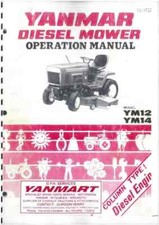 Yanmar Tractor YM12 & YM14 Operators Manual