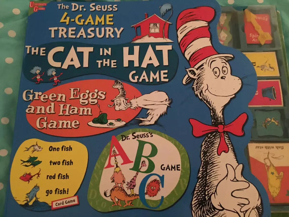 The Dr. Seuss 4-Game Treasury Cat In the Hat, Green Eggs & Ham One Fish  Two Fish