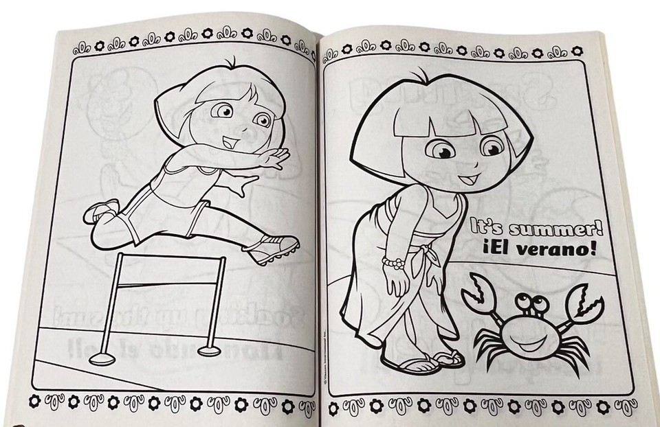 2 Dora The Explorer Jumbo Coloring & Activity Book 2010 Nickelodeon