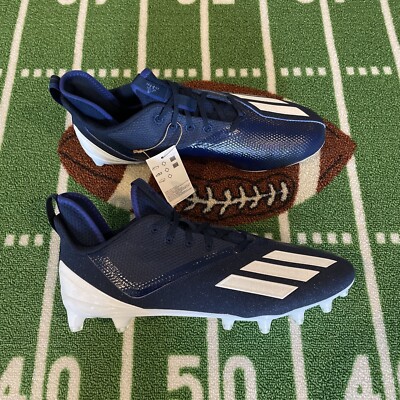 Adidas Adizero Scorch Mens Football Cleats Size 12.5 Navy Blue White FX4250 Adidas Adizero Scorch Mens Football Cleats Size 12.5 Navy  main image 2