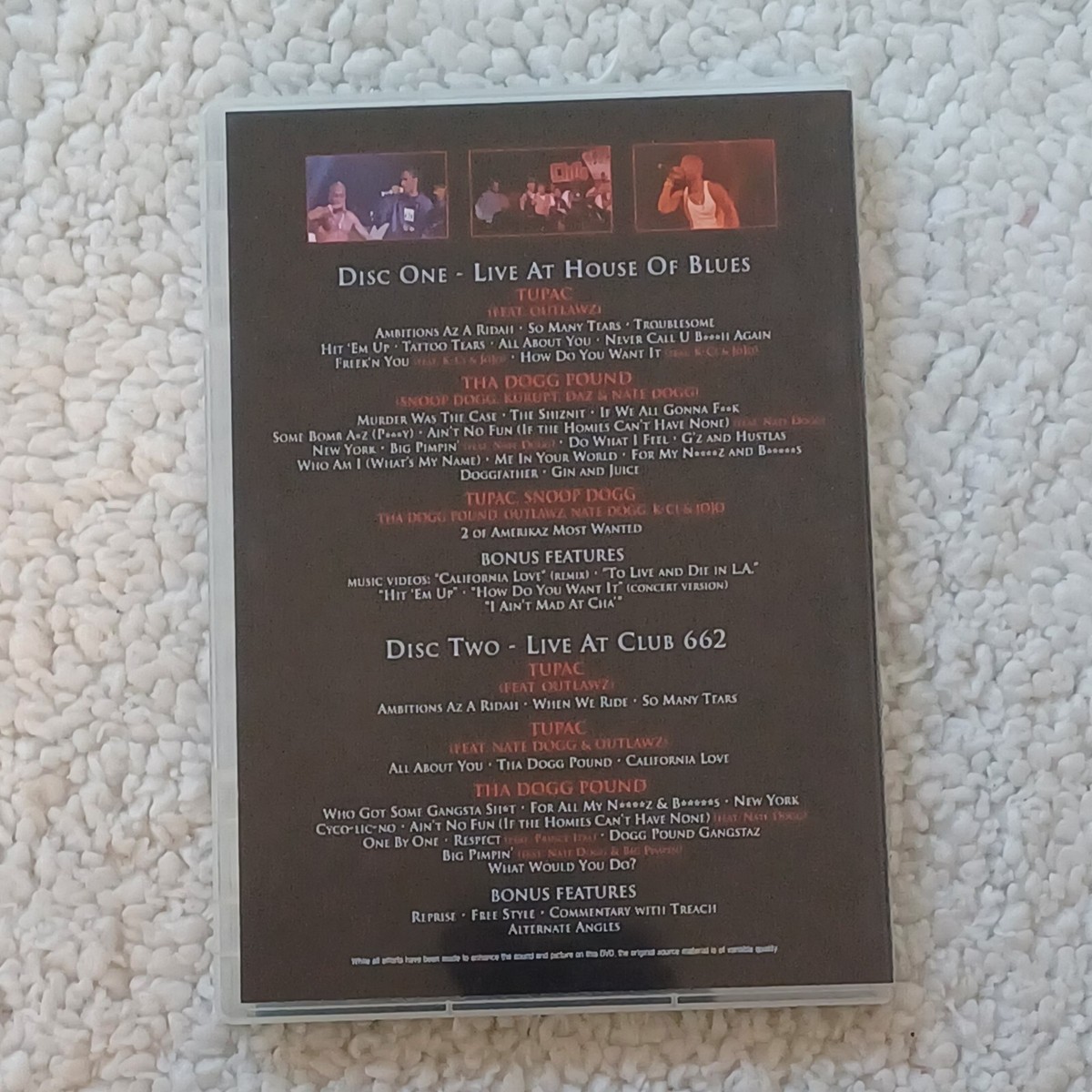【中古】 DVD 2PAC / COMPLETE LIVE PERFORMANCES Tupac Complete Live Performances (DVD, 1996) 801213018291| eBay