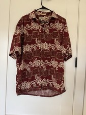 Campia MODA Vintage Button Down Tropical Shirt, Size Medium, 100 Rayon
