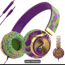 Kids Headphones,Dinosaurs Wired Headsets for Boys Girls,Built-in Back To School