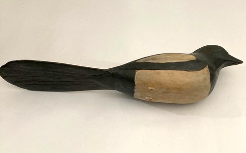 Hohlholz Volkskunst Vogel auf Ast Originallack - Bild 7 von 12
