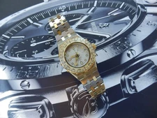 BREITLING 12- Meter Tabarly 80790 Quartz Watch St.Steel Gold Plated Date