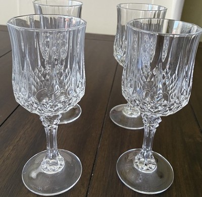 Vintage Cristal D'Arques  Crystal 6 1/2'' Wine glass  set of 4