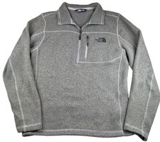 The North Face Mens Small Gray 1/4 Zip Fleece...