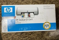 HP Deskjet D1341 Ultra Compact Printer 80 Sheet Tray Open Box W/ Accessories NEW