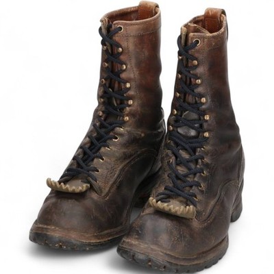 Quilted Tongue Logger Boots, Size 9 1/2C, Men's, 10.8'' (Vintage) /svb001021 ...