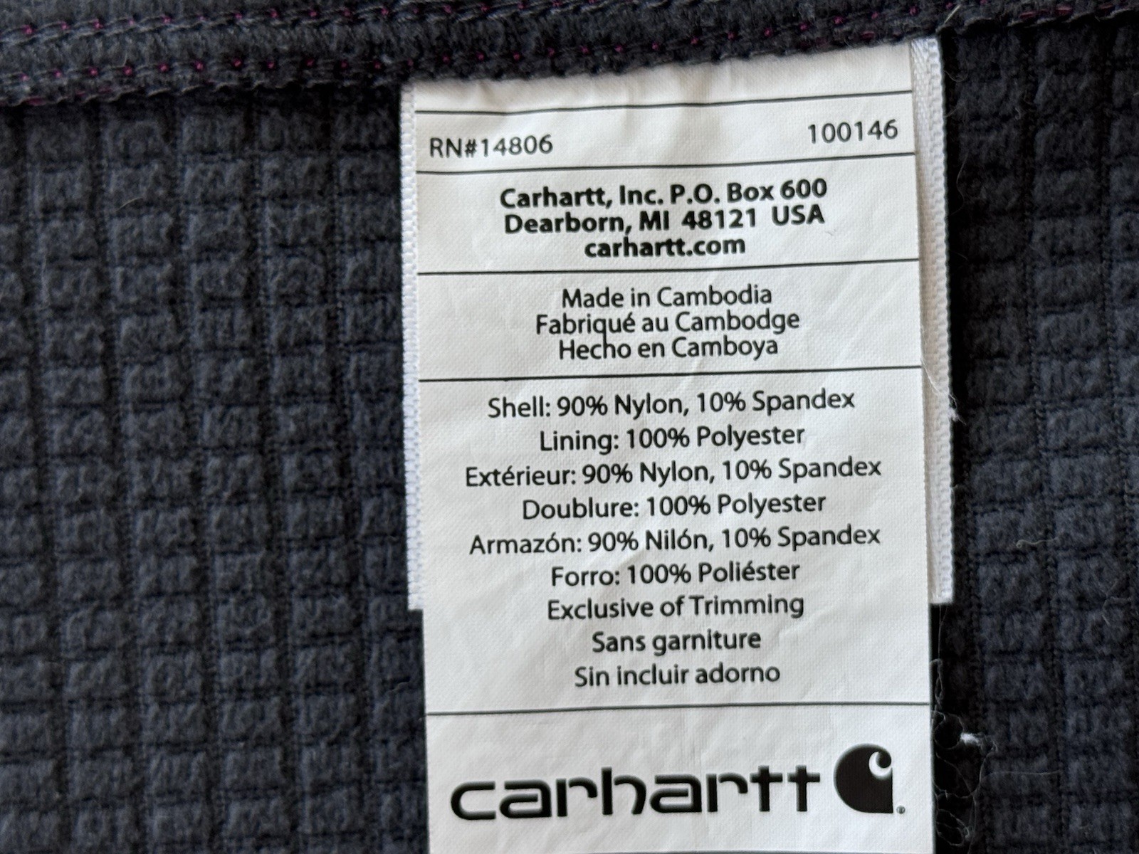 Carhartt Denwood Pink Raspberry Water Repellent Full Zip Jacket Women’s Size M thumbnail 12