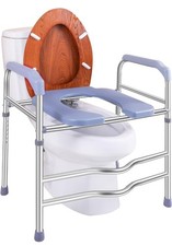 Raised Toilet Seat w/ Handles 400lb Deewow Elevated Toilet Seat Riser Adjustable