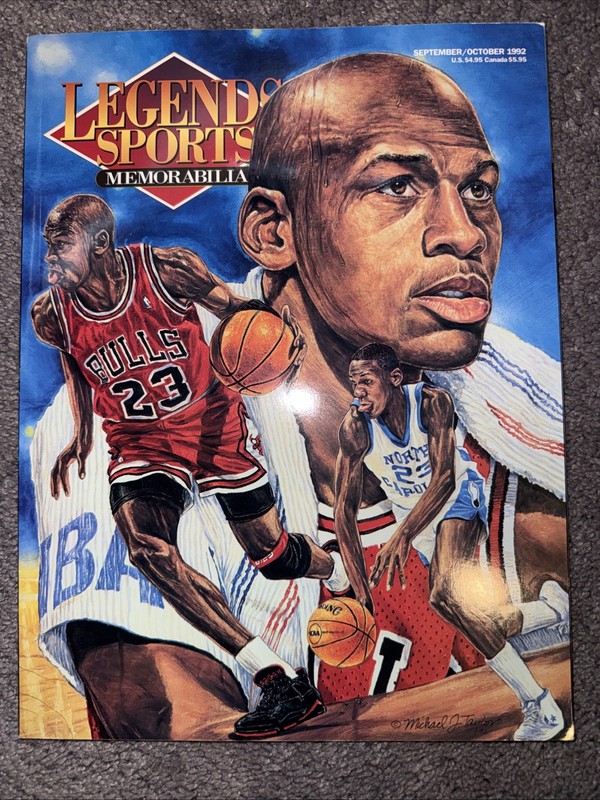 Michael Jordan 1992 Legends Sports Memorabilia Magazine Sep/Oct Rare Uncut Sheet