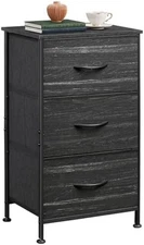 Kids Dresser Black Dresser for Girls Bedroom, 3 Drawer