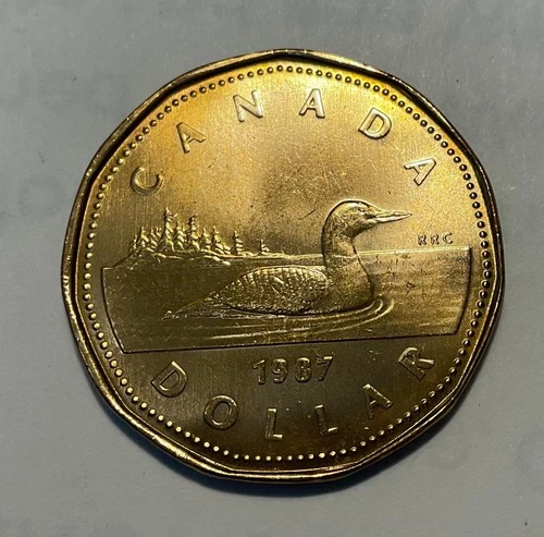 1987. CANADA LOON dollar coin appears to be  about uncirculated