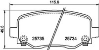 Bremsbelagsatz Scheibenbremse Hella Pagid 8DB 355 024-701 FüR Cherokee Jeep KL