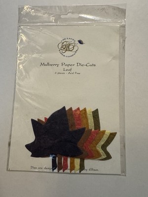 Mulberry Paper Die Cuts  The Lacey Paper Company Leaf 6 Pieces Vintage