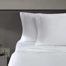 Vera Wang - Queen Sheet Set, Luxury Sateen Cotton Bedding, 800 Queen, White 