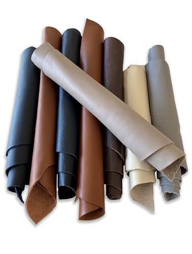 Découpes de vrai cuir IPEA 1 kg de couleurs classiques pour patchwork et couture