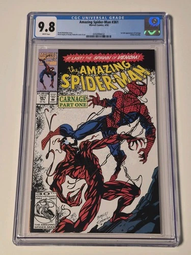 1992 Amazing Spider-Man #361 1st Apearrance Carnage Bagley Emberlin CGC 9.8