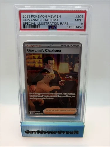 2023 Pokemon SV 151 MEW EN Giovanni's Charisma #204/165 PSA 9