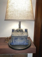 Vintage Rowe Pottery Cabin Lamp