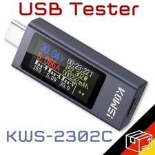 KWS-2302C USB-C Ladungs Tester Spannung St&auml;rke Messger&auml;t Kapazit&auml;t PD3.0 NEU