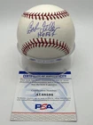 Bob Feller HOF 62 Cleveland Indians Signed Autograph OMLB Baseball PSA DNA *94