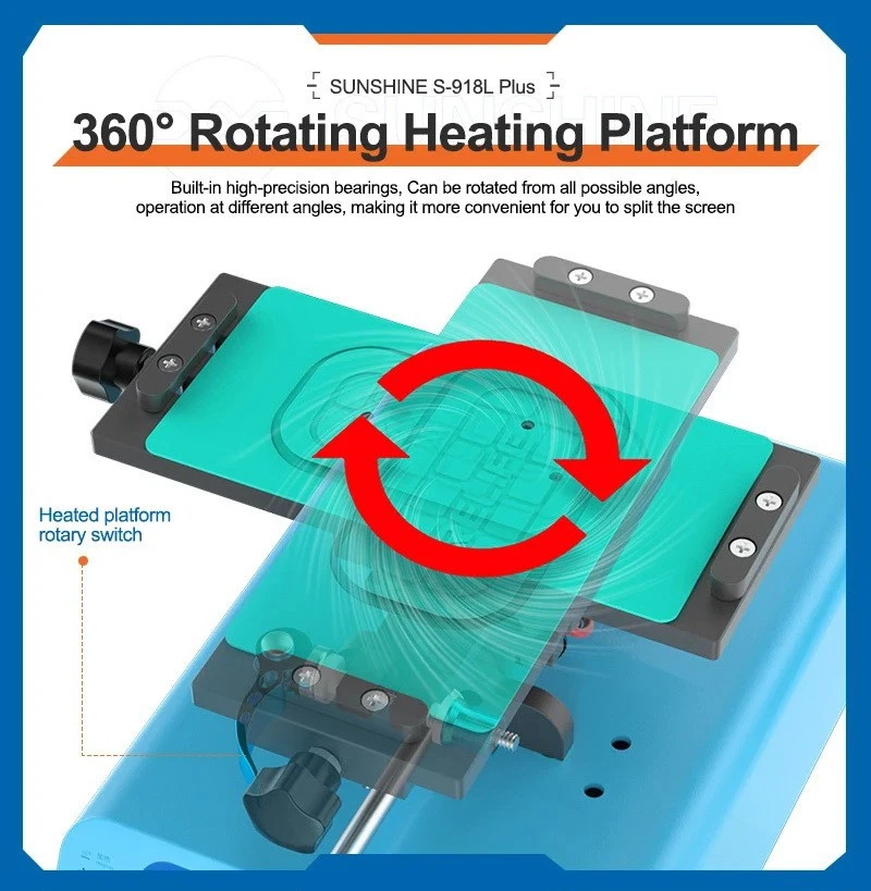 Edge Curved Screen Separator 7in1 Glue Remover In Frame Sunshine S-918L Plus UK - Image 3 of 4