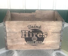 Vintage Hires Root Beer Wooden Crate