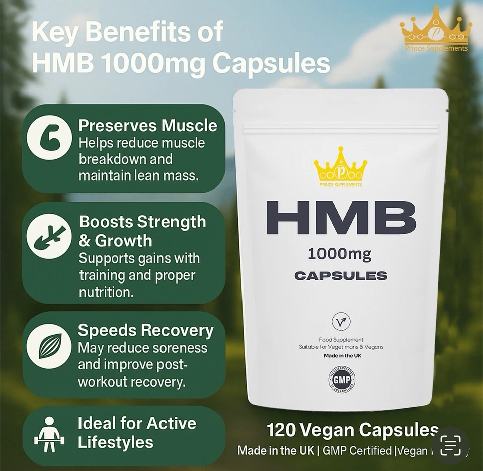 HMB CAPSULES SUPPLEMENT 90 x 1000MG AMINO ACIDS -STRENGTH BUY 3 GET 1 FREE - Image 3 of 4