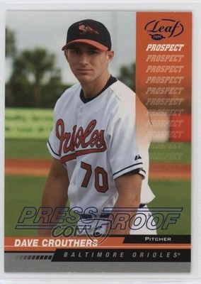 2005 Leaf Prospect Blue Press Proof 63/75 Dave Crouthers #212 y0i